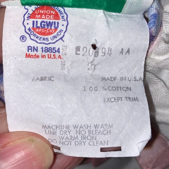 Vintage rare edition floral short sleeve round collar dress made in USA 2t - Picture 7 of 7